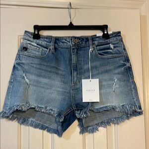 KanCan Blue Jean Shorts Distressed Frayed Hem